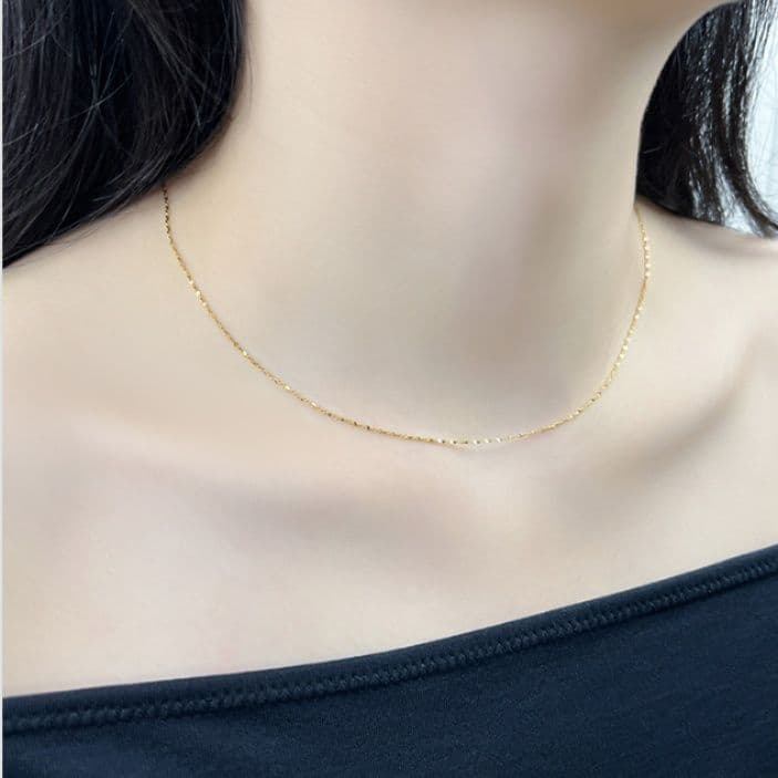 ネックレスチェーン 軽やかな煌めきチタンチェーン