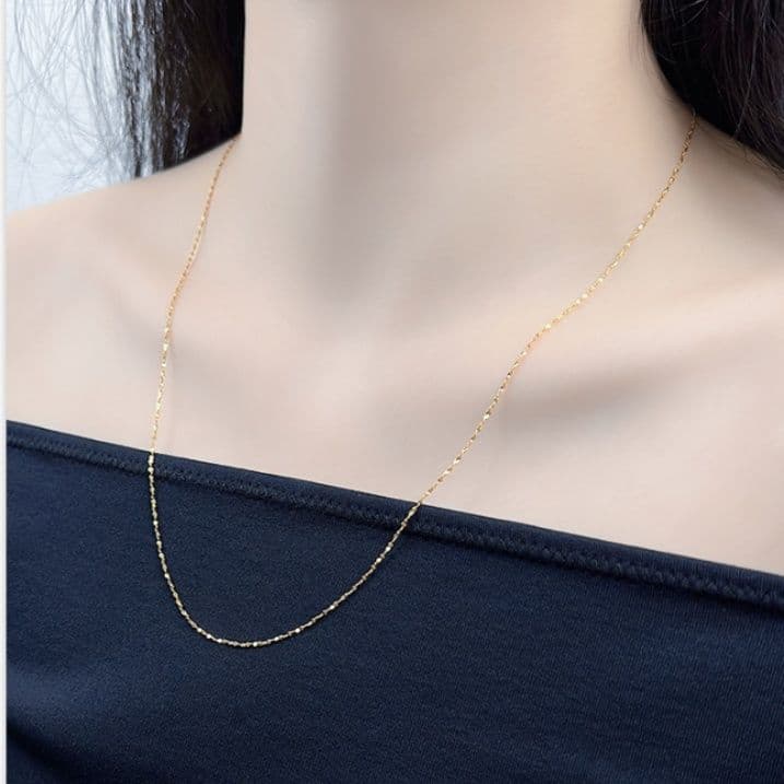 ネックレスチェーン 軽やかな煌めきチタンチェーン