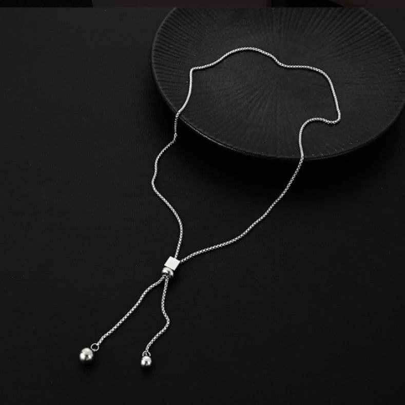 ネックレスチェーン 方形スライド式チタンネックレス