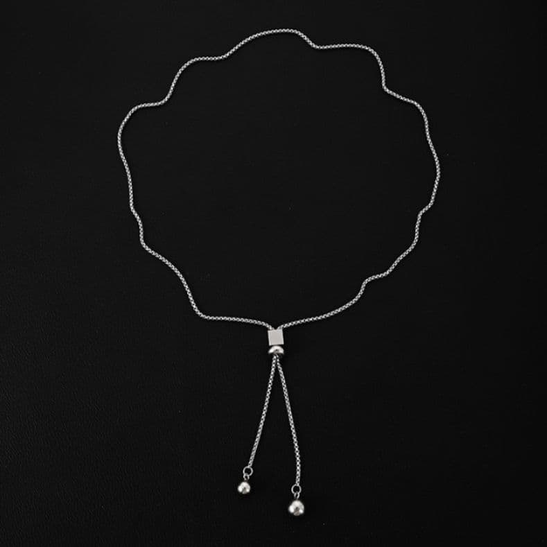 ネックレスチェーン 方形スライド式チタンネックレス