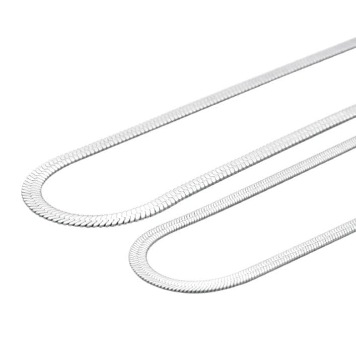 ネックレスチェーン 極細蛇行チタンネックレス