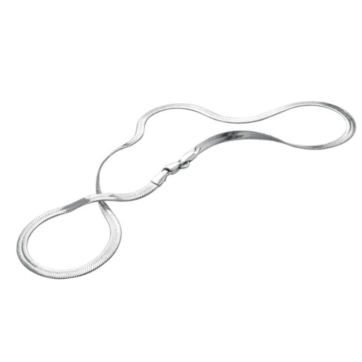 ネックレスチェーン 極細蛇行チタンネックレス