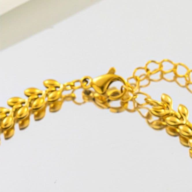 ネックレスチェーン 麦の穂デザイン ステンレスチェーン