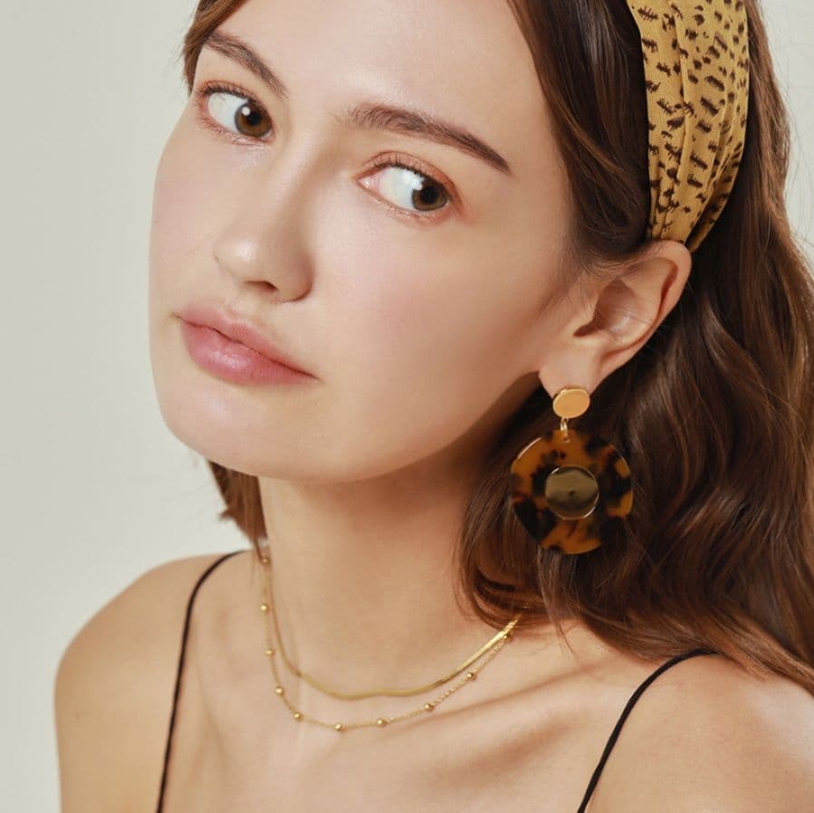 ネックレスチェーン 重ね着風二連デザインネックレス