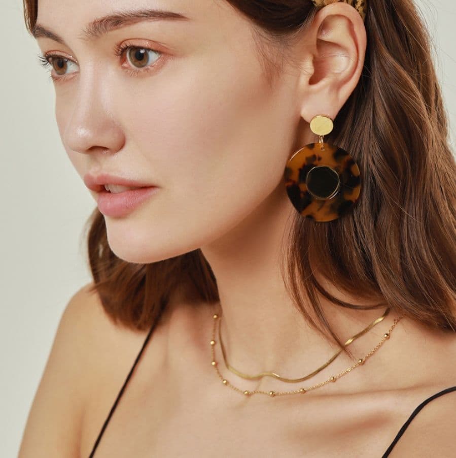 ネックレスチェーン 重ね着風二連デザインネックレス