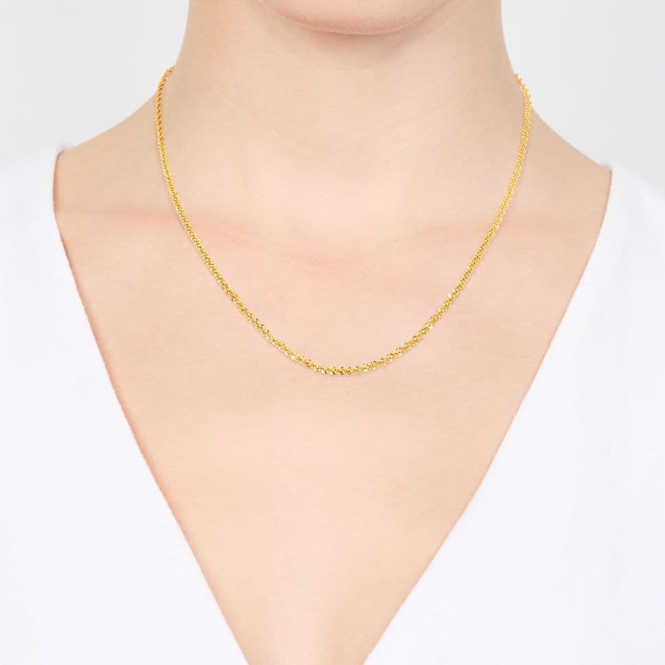 ネックレスチェーン 波紋模様ステンレスチェーン