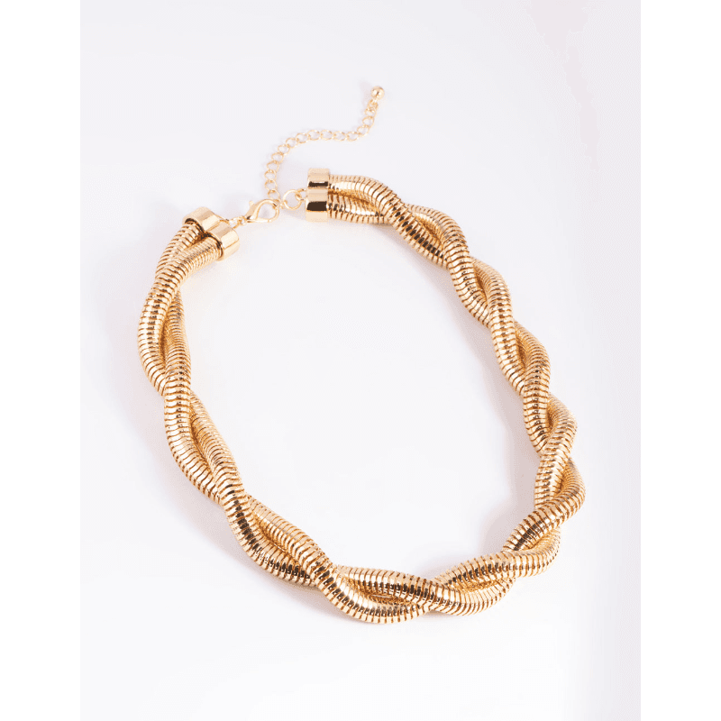 ネックレスチェーン 捻れ編み込み麗しのチェーン