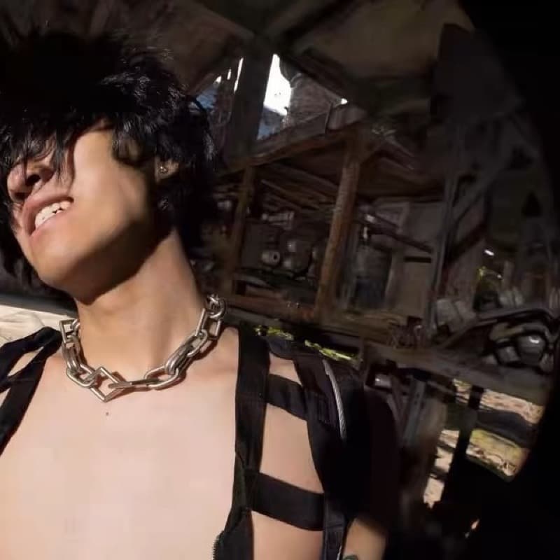 ネックレスチェーン 幾何学模様チェーンネックレス個性派アクセサリー