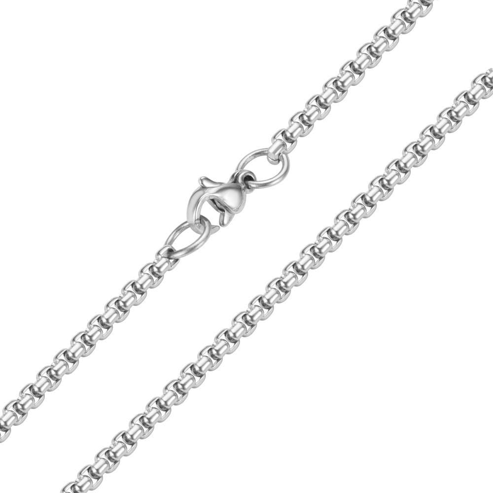 ネックレスチェーン 洗練された箱型ステンレスチェーン