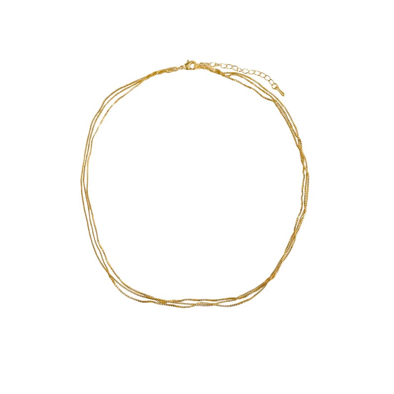 ネックレスチェーン 繊細マルチライン首飾り