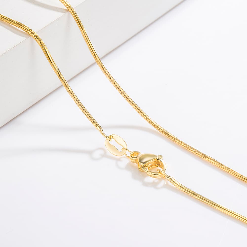 ネックレスチェーン 極細蛇行スネークチェーン