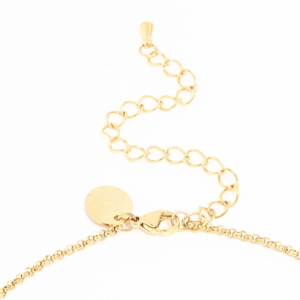 ネックレスチェーン 二連丸モチーフ輝きネックレス