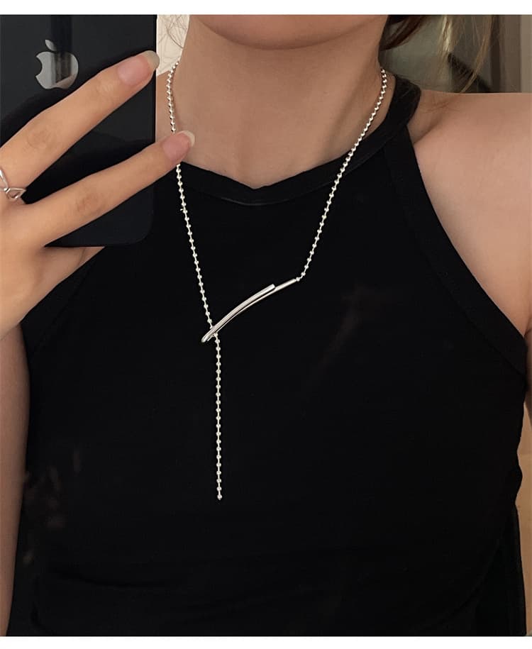 ネックレスチェーン 純銀925ボールチェーン調節可能女性用ネックレス