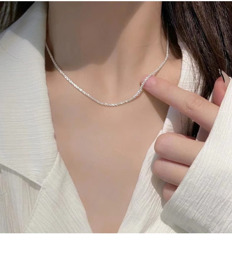 ネックレスチェーン きらめき波紋チェーン