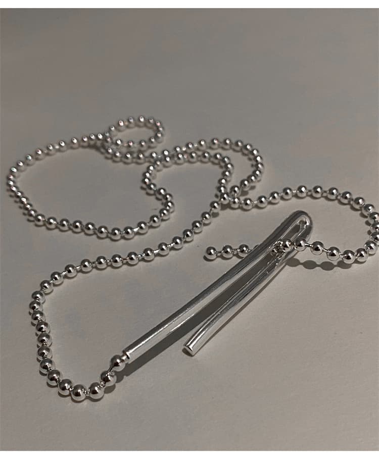 ネックレスチェーン 純銀925ボールチェーン調節可能女性用ネックレス