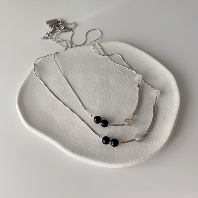 ネックレスチェーン パールビーズステンレスチェーン