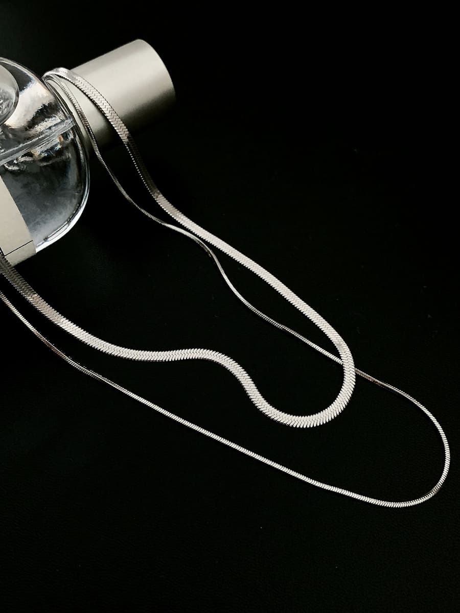 ネックレスチェーン 二連スネークチェーン