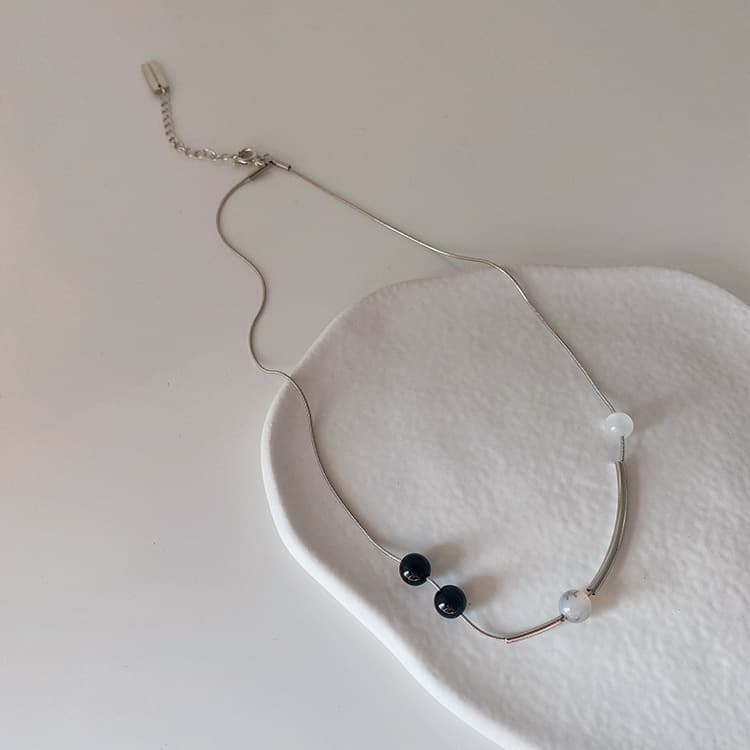 ネックレスチェーン パールビーズステンレスチェーン