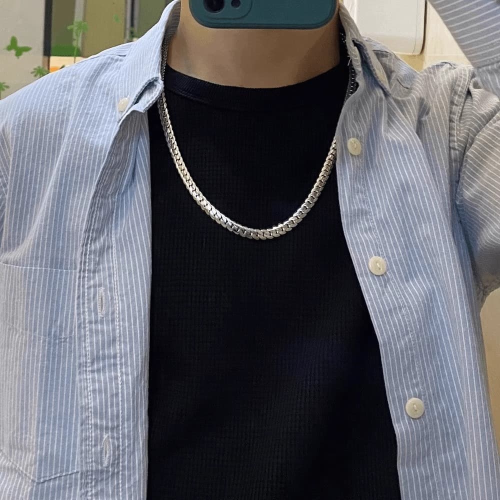 ネックレスチェーン 喜平風チタンチェーン