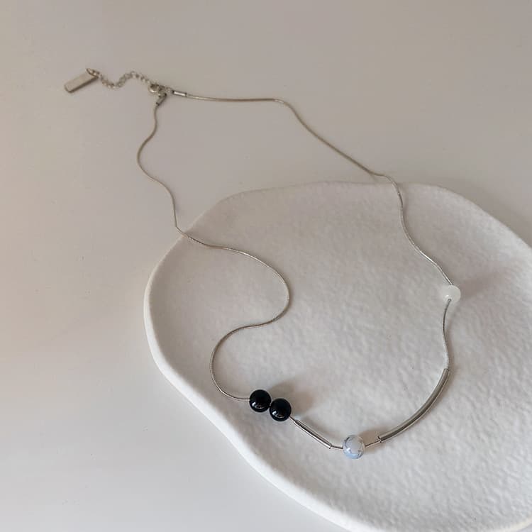 ネックレスチェーン パールビーズステンレスチェーン