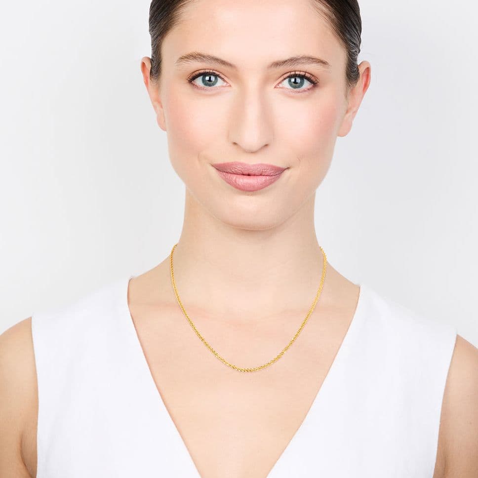 ネックレスチェーン 波紋模様ステンレスチェーン