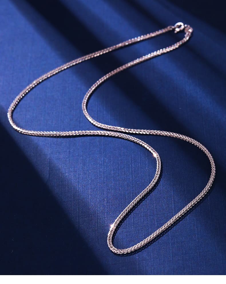 ネックレスチェーン 繊細な編み目の純銀鎖
