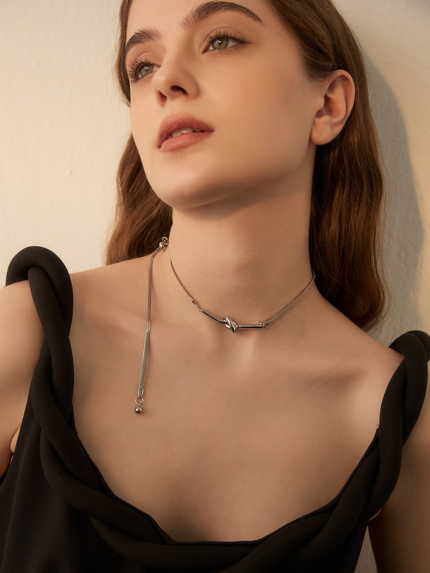 ネックレスチェーン 結び目モチーフ ネックレス