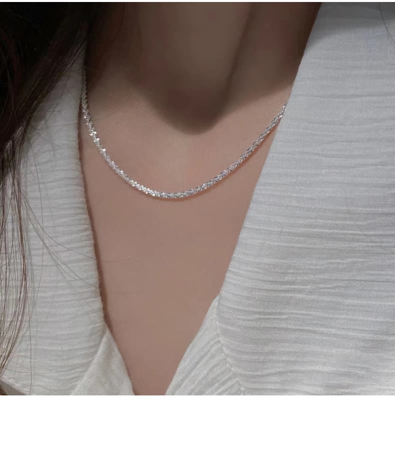 ネックレスチェーン きらめき波紋チェーン