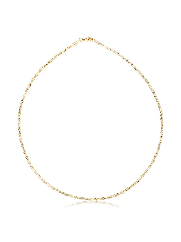 ネックレスチェーン 煌めき細編みチェーン