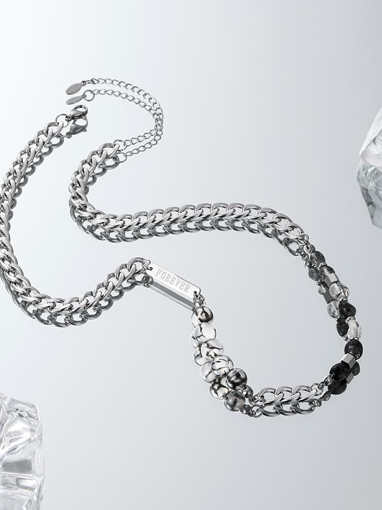 ネックレスチェーン 旅路の結晶 チタンミックスチェーン