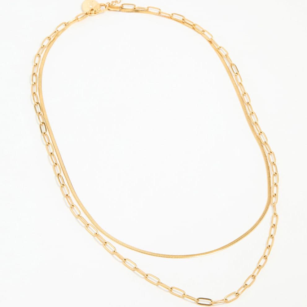 ネックレスチェーン 二連重ねスマートチェーン