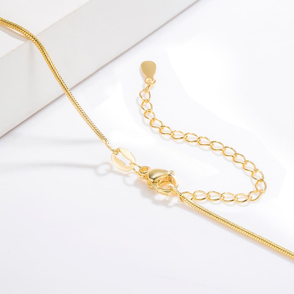 ネックレスチェーン 極細蛇行スネークチェーン