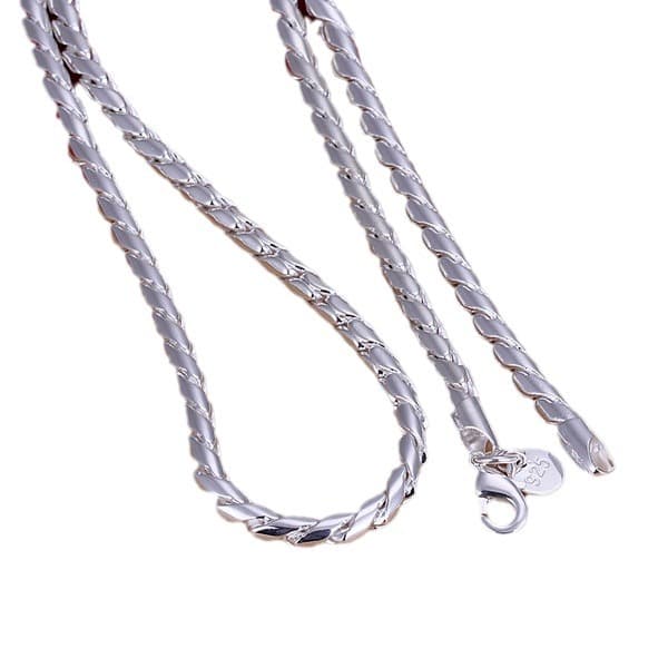 ネックレスチェーン ねじれ編み込み紐のネックレス