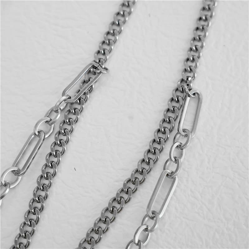 ネックレスチェーン 二連重ねステンレスチェーン