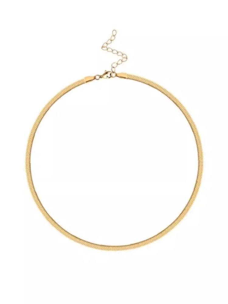 ネックレスチェーン 平打ちヘリンボーンチェーン