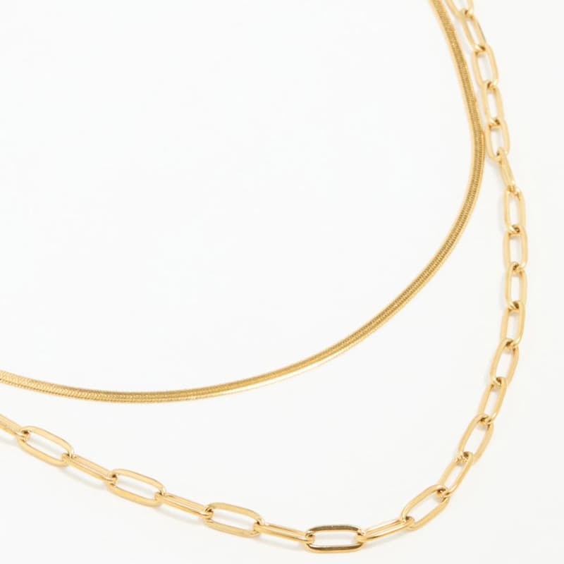 ネックレスチェーン 二連重ねスマートチェーン