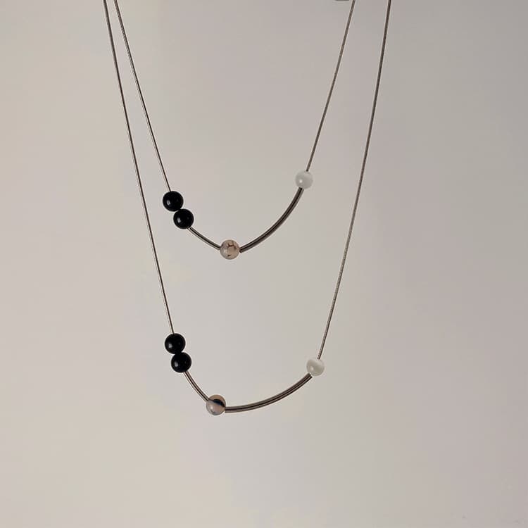 ネックレスチェーン パールビーズステンレスチェーン