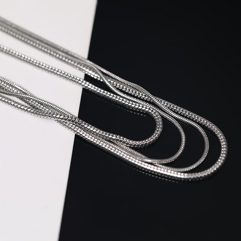 ネックレスチェーン 多重蛇行スネークチェーン