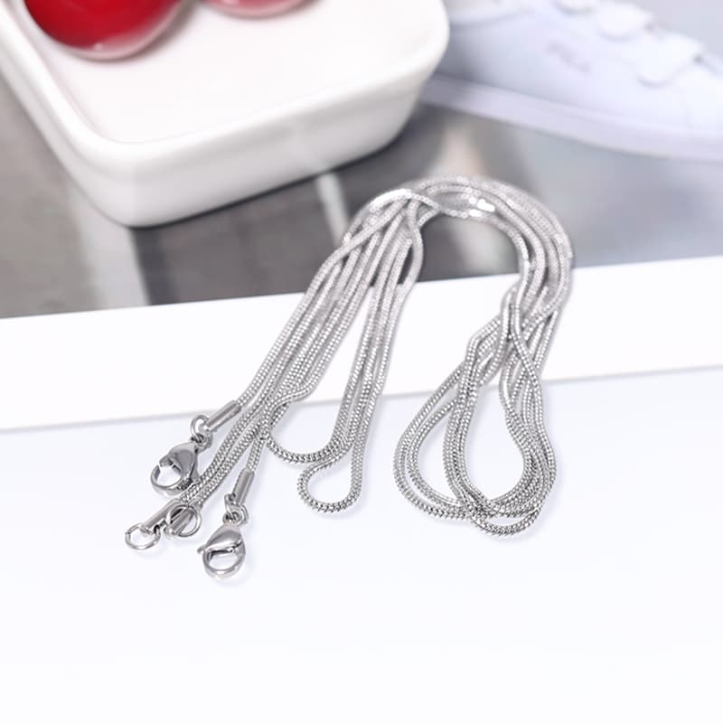 ネックレスチェーン 多重蛇行スネークチェーン