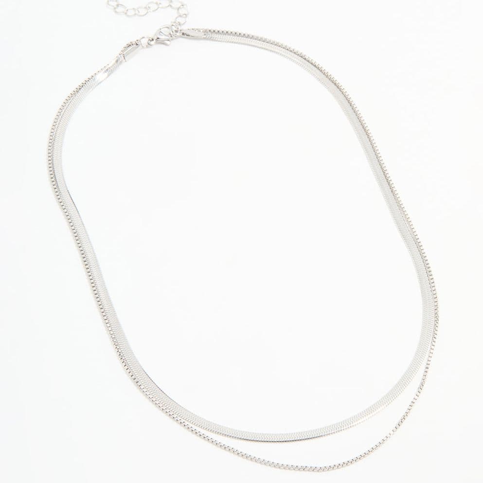 ネックレスチェーン 二連スネークチェーン