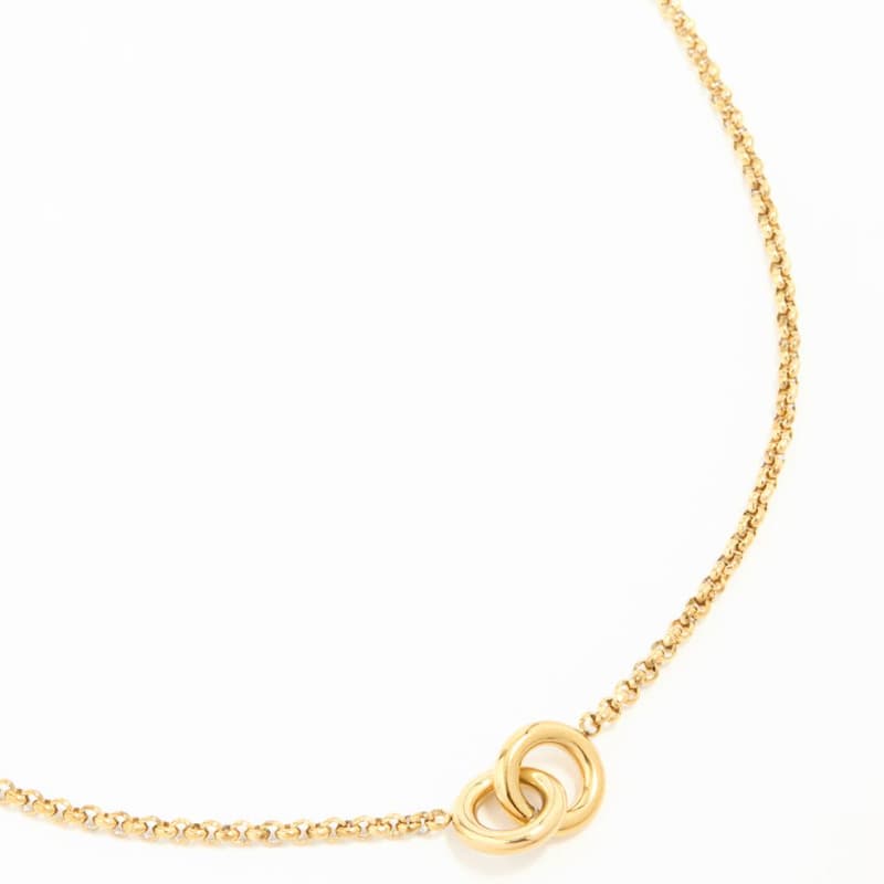 ネックレスチェーン 二連丸モチーフ輝きネックレス