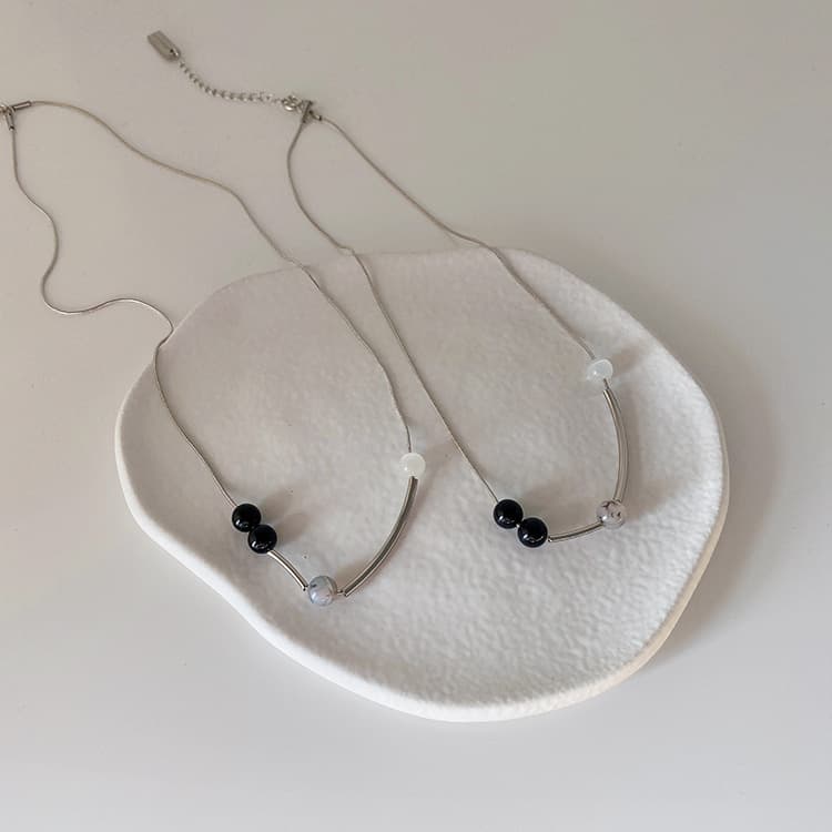 ネックレスチェーン パールビーズステンレスチェーン