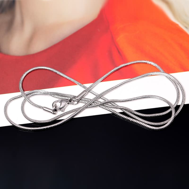 ネックレスチェーン 多重蛇行スネークチェーン