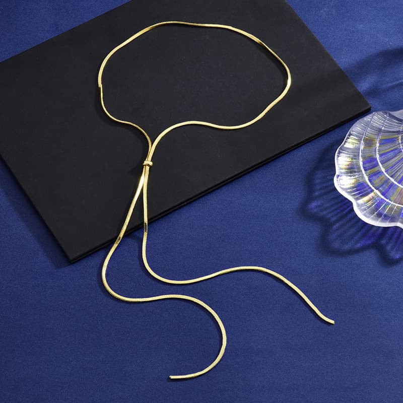 ネックレスチェーン スタイリッシュ流れ垂れネックレス