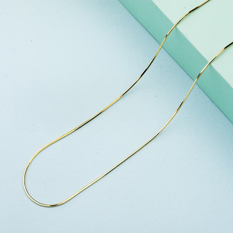 ネックレスチェーン 華奢な極細スネークチェーン