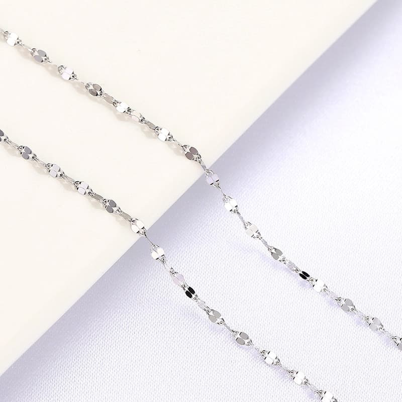 ネックレスチェーン 繊細な波光チェーン