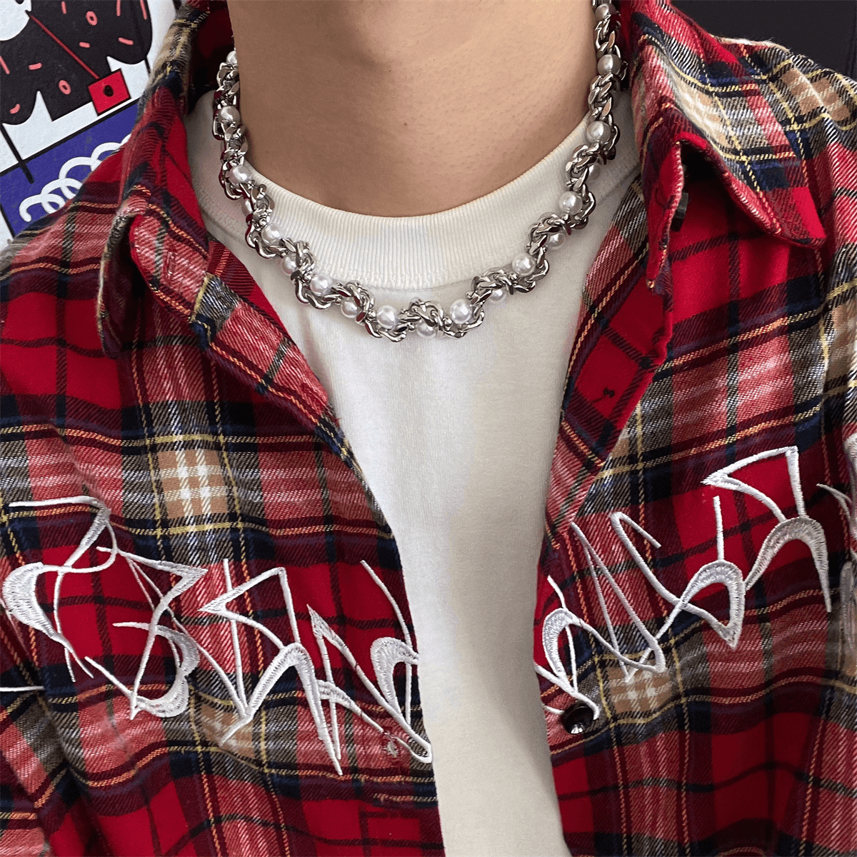 ネックレスチェーン 重厚感漂う匠のチタン編み込み