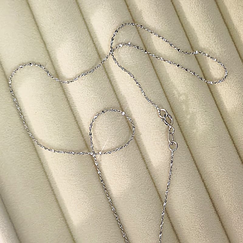 ネックレスチェーン 繊細な輝き カットボールチェーン