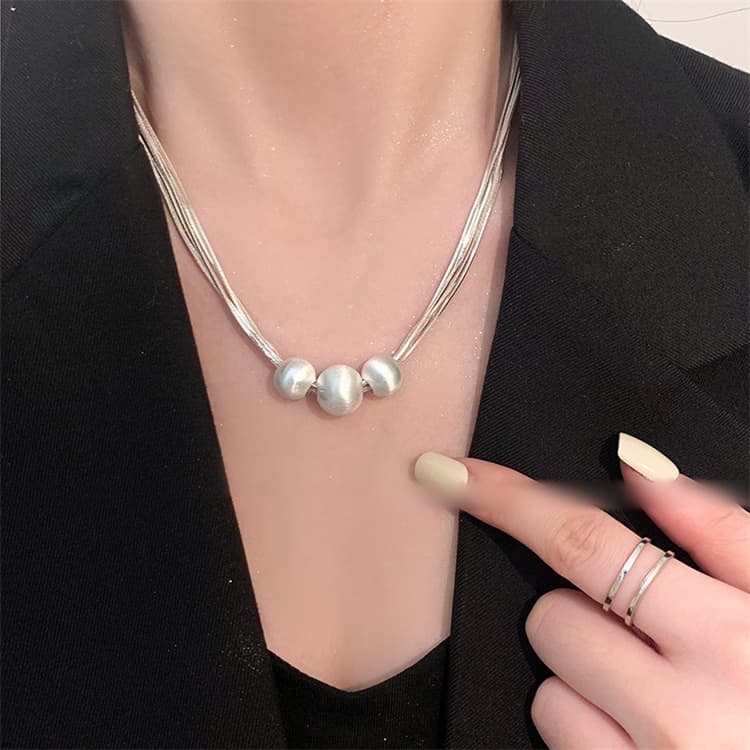 高級感溢れる真珠付き鎖骨ネックレスチェーン