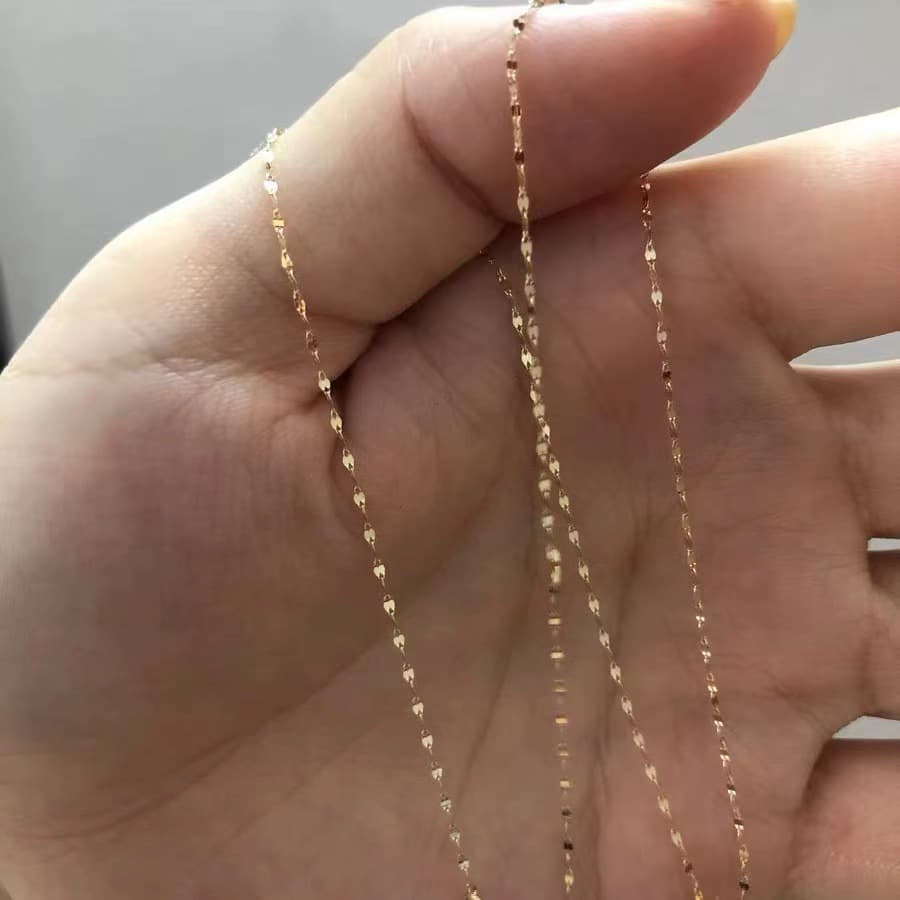 ネックレスチェーン 繊細ボールチェーン ゴールドネックレス レディース シンプル首飾り